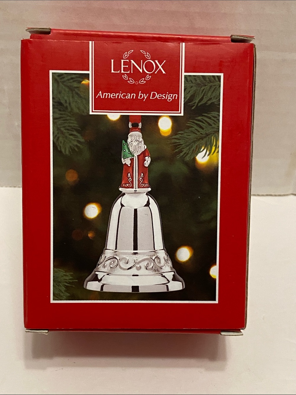 Lenox American by Design Santa Bell Ornament Silver Bell Christmas Tree